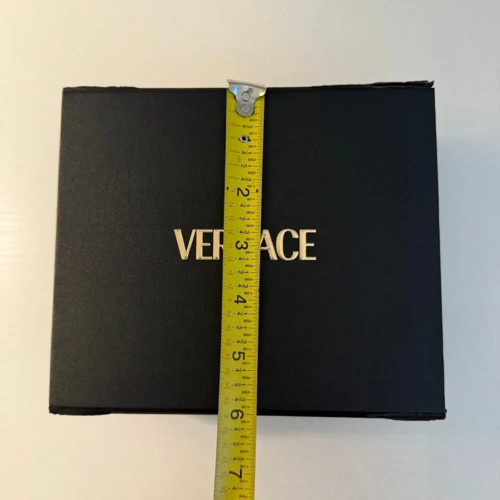 Versace Presentation Gift Box Case Black Gold Logo Jewelry Watch Storage